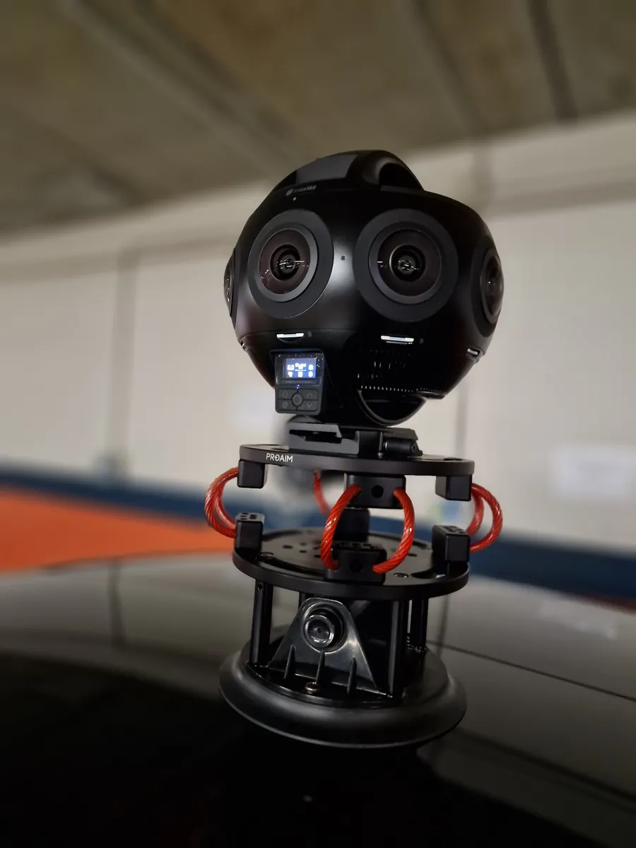 Insta360 Titan 8K 3D 360-degree camera used for immersive video production